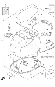 DF 115A drawing Engine Cover (Type: AS)