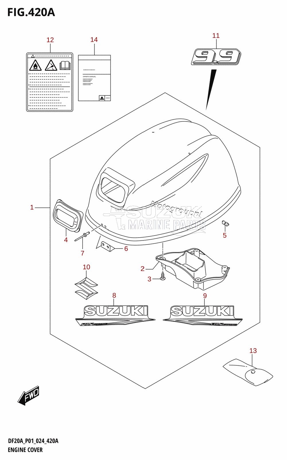 ENGINE COVER (DF9.9B,DF9.9BR)