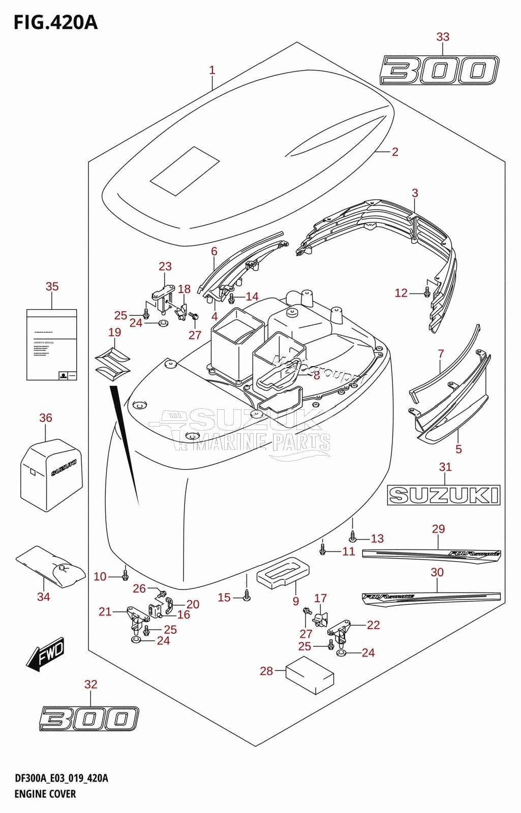 ENGINE COVER (DF300A)