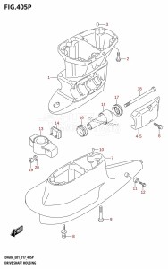 DF40A From 04004F-710001 (E34-Italy)  2017 drawing DRIVE SHAFT HOUSING (DF50AVTH:E01)