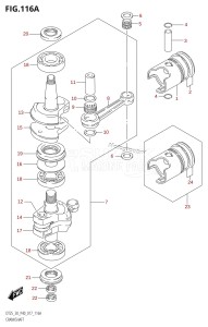 DT30 From 03005-710001 ()  2017 drawing CRANKSHAFT (DT25K:P36)