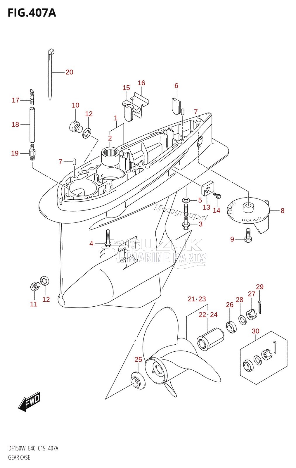 GEAR CASE (DF150WT)