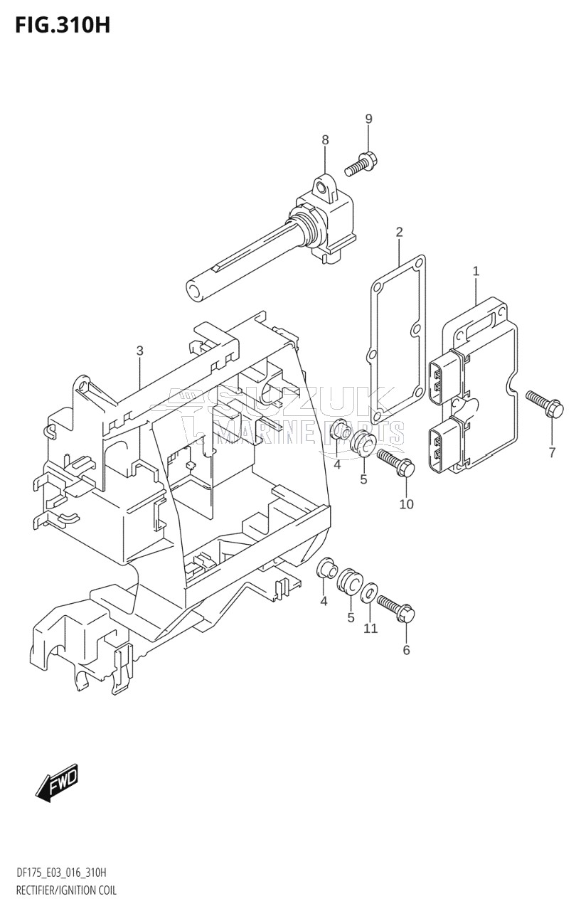 RECTIFIER / IGNITION COIL (DF175ZG:E03)