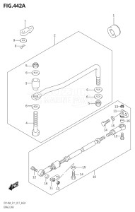 11503F-710001 (2017) 115hp E11 E40-Gen. Export 1-and 2 (DF115AT) DF115A drawing DRAG LINK