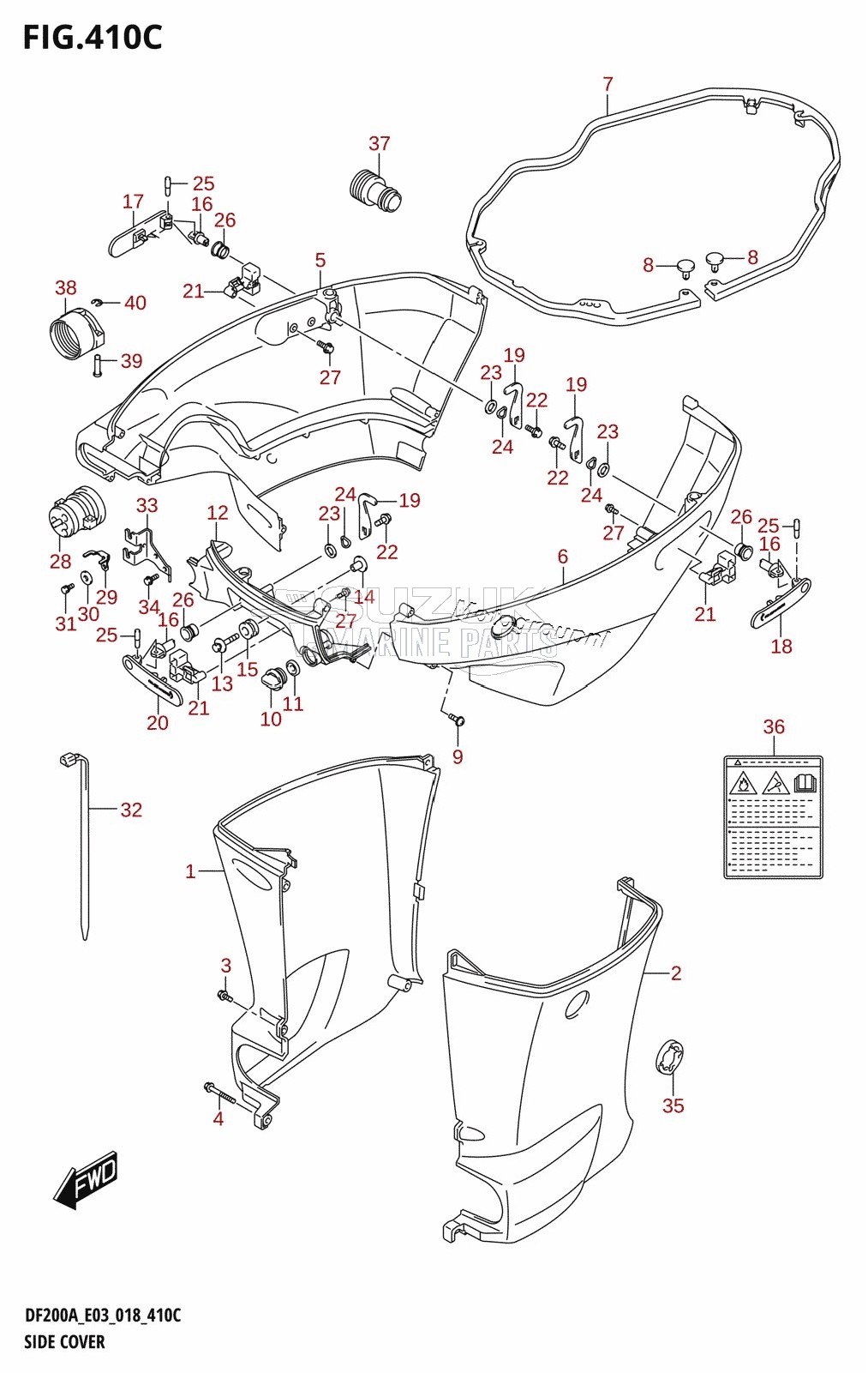 SIDE COVER (DF200AST)