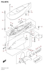 DF300A From 30002P-710001 (E03)  2017 drawing GEAR CASE (DF300A:E03)