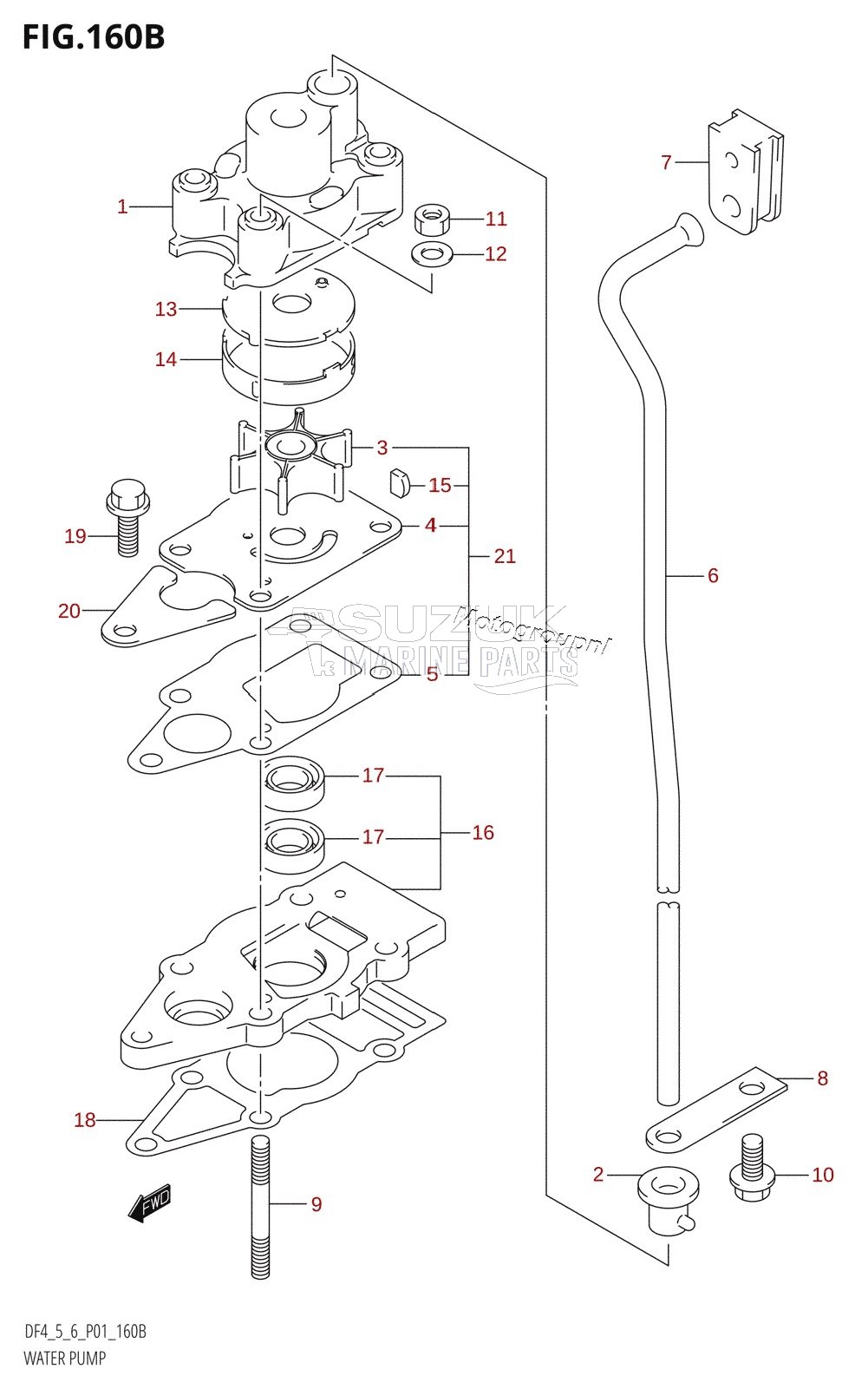 WATER PUMP (K5,K6,K7,K8,K9,K10,011)