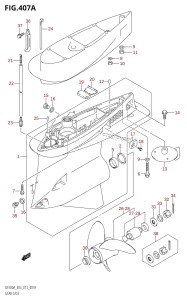 DF250A From 25003P-310001 (E03)  2013 drawing GEAR CASE