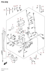 DF150ZG From 15002Z-510001 (E03)  2015 drawing HARNESS (DF150ST:E03)