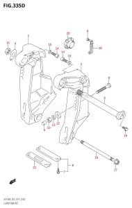 DF115AZ From 11503Z-410001 (E03)  2014 drawing CLAMP BRACKET (DF140AT:E03)