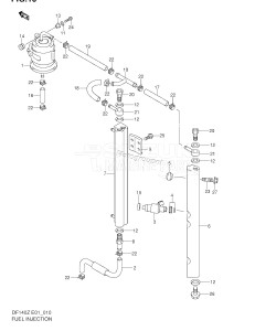 DF140 From 14000Z-251001 ()  2002 drawing FUEL INJECTOR