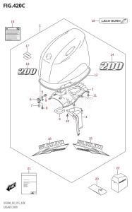 DF200AZ From 20003Z-510001 (E03)  2015 drawing ENGINE COVER (DF200AZ:E03)