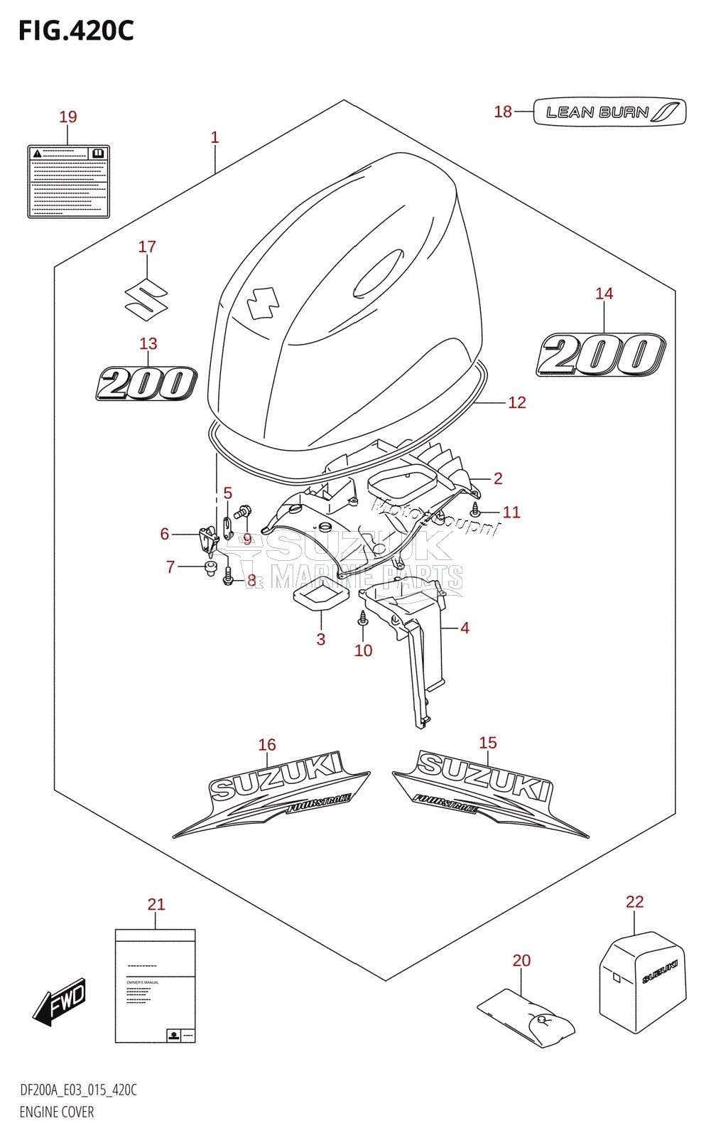 ENGINE COVER (DF200AZ:E03)