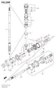 DF200Z From 20002Z-410001 (E03)  2014 drawing TRANSMISSION (DF250Z:E03)