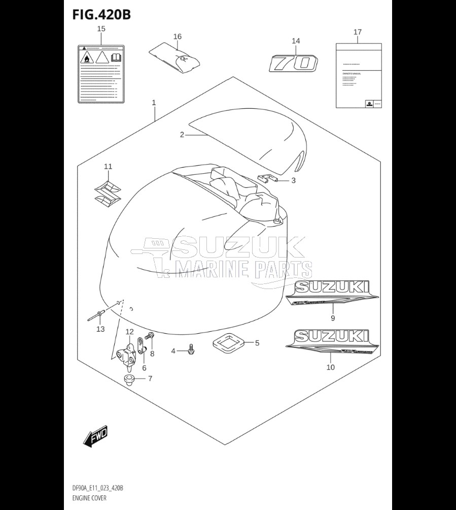 ENGINE COVER ((DF70A,DF70ATH):(021,022,023))