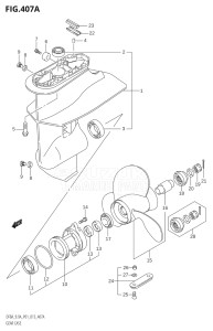 00994F-310001 (2013) 9.9hp P01-Gen. Export 1 (DF9.9A  DF9.9AR) DF9.9A drawing GEAR CASE