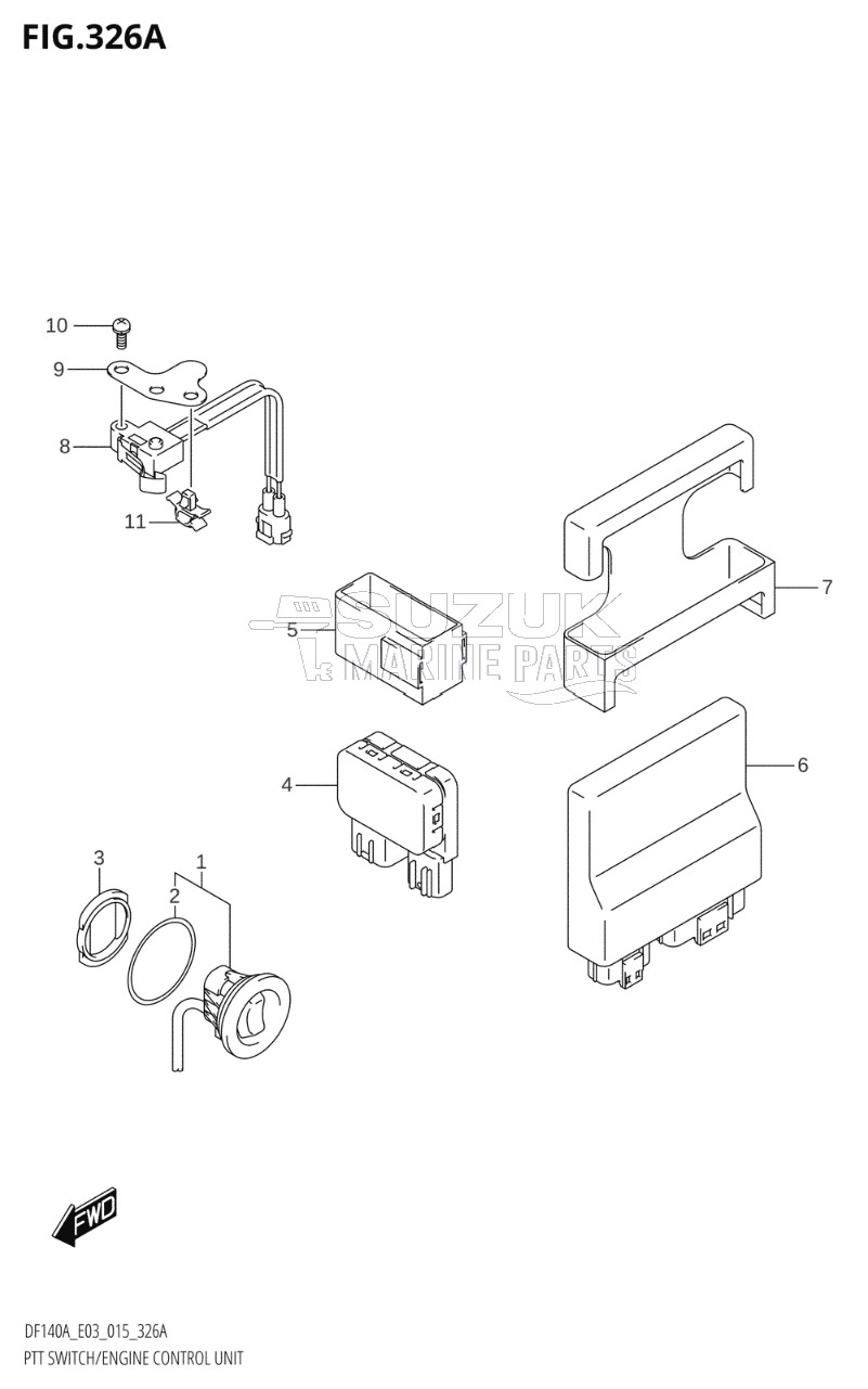 PTT SWITCH / ENGINE CONTROL UNIT (DF100AT:E03)