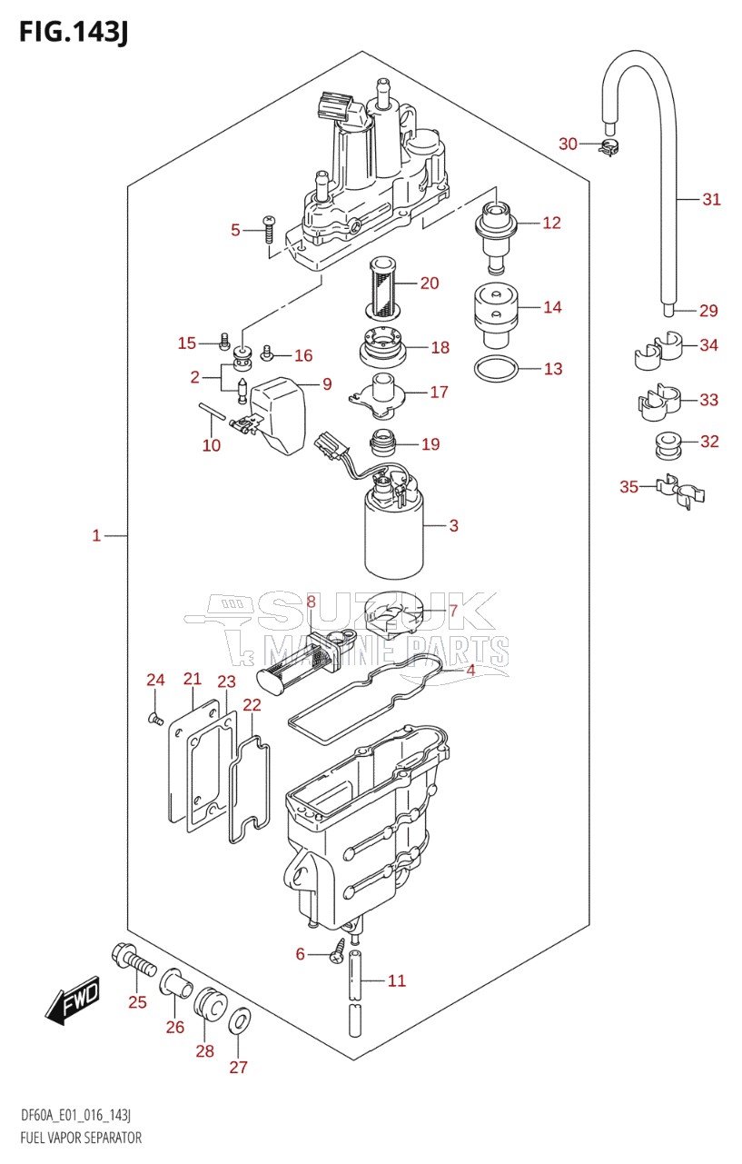 FUEL VAPOR SEPARATOR (DF60AQH:E01)