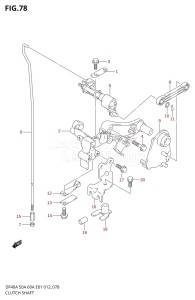 DF40A From 04004F-210001 (E34-Italy)  2012 drawing CLUTCH SHAFT (DF40AST E34)