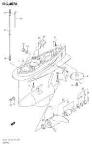 DF175T From 17502F-210001 (E01 E40)  2012 drawing GEAR CASE (DF150T:E01)