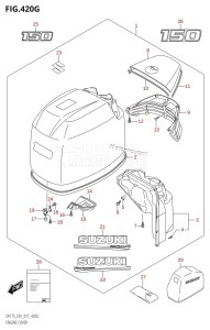 DF150Z From 15002Z-710001 (E01 E40)  2017 drawing ENGINE COVER (DF150Z:E40)