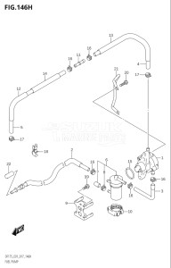 15002F-710001 (2017) 150hp E01 E40-Gen. Export 1 - Costa Rica (DF150T) DF150 drawing FUEL PUMP (DF175Z:E40)