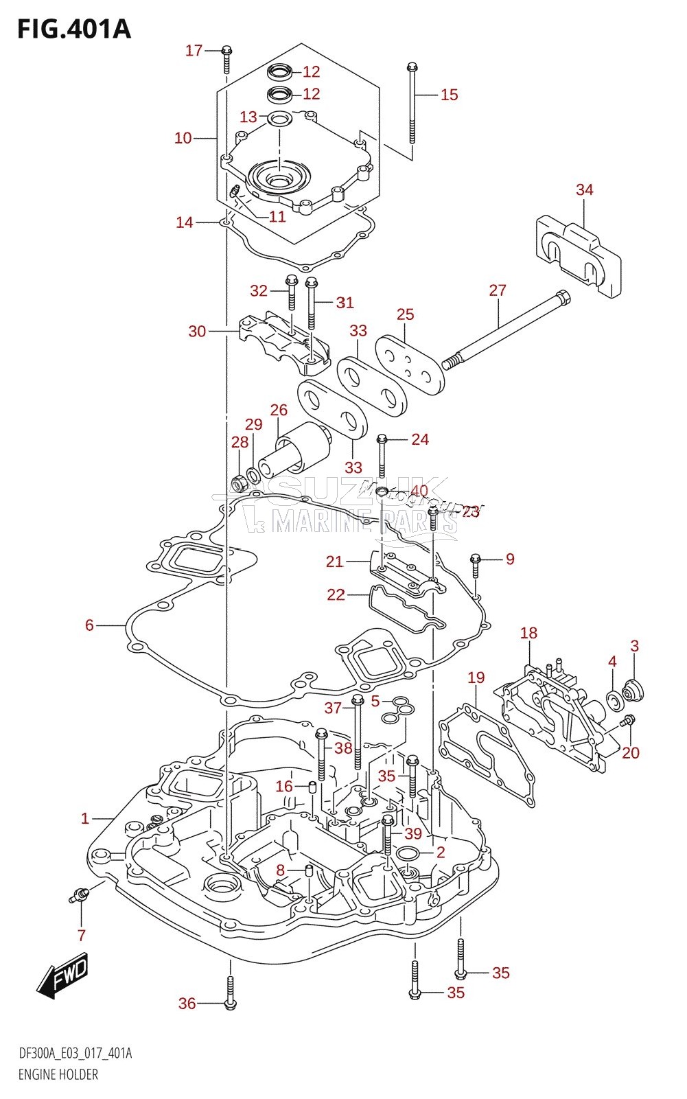 ENGINE HOLDER (DF300A:E03)