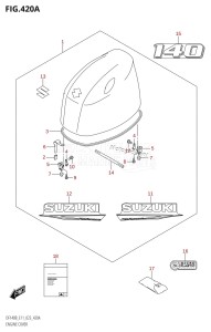 DF115BT From 11506F-240001 (E11 E40)  2022 drawing ENGINE COVER (DF140BT,DF140BZ)