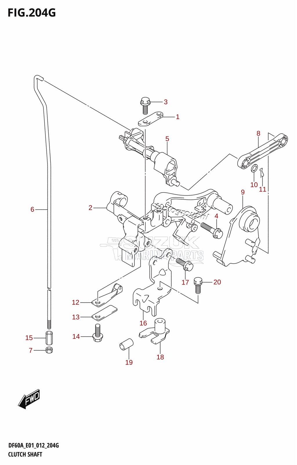 CLUTCH SHAFT (DF60A:E40)