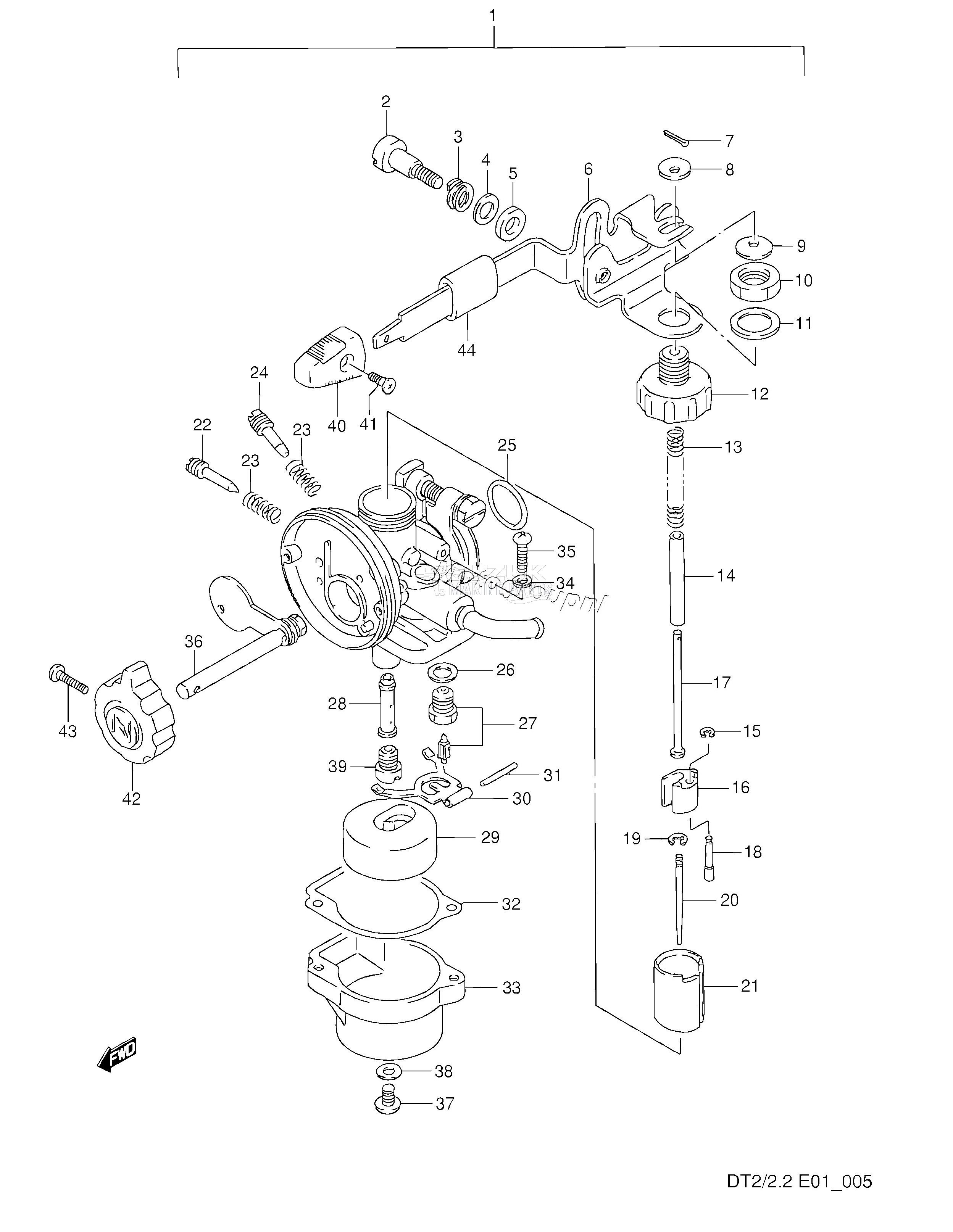 CARBURETOR (DT2 /​ DT2.2,MODEL:90~00)