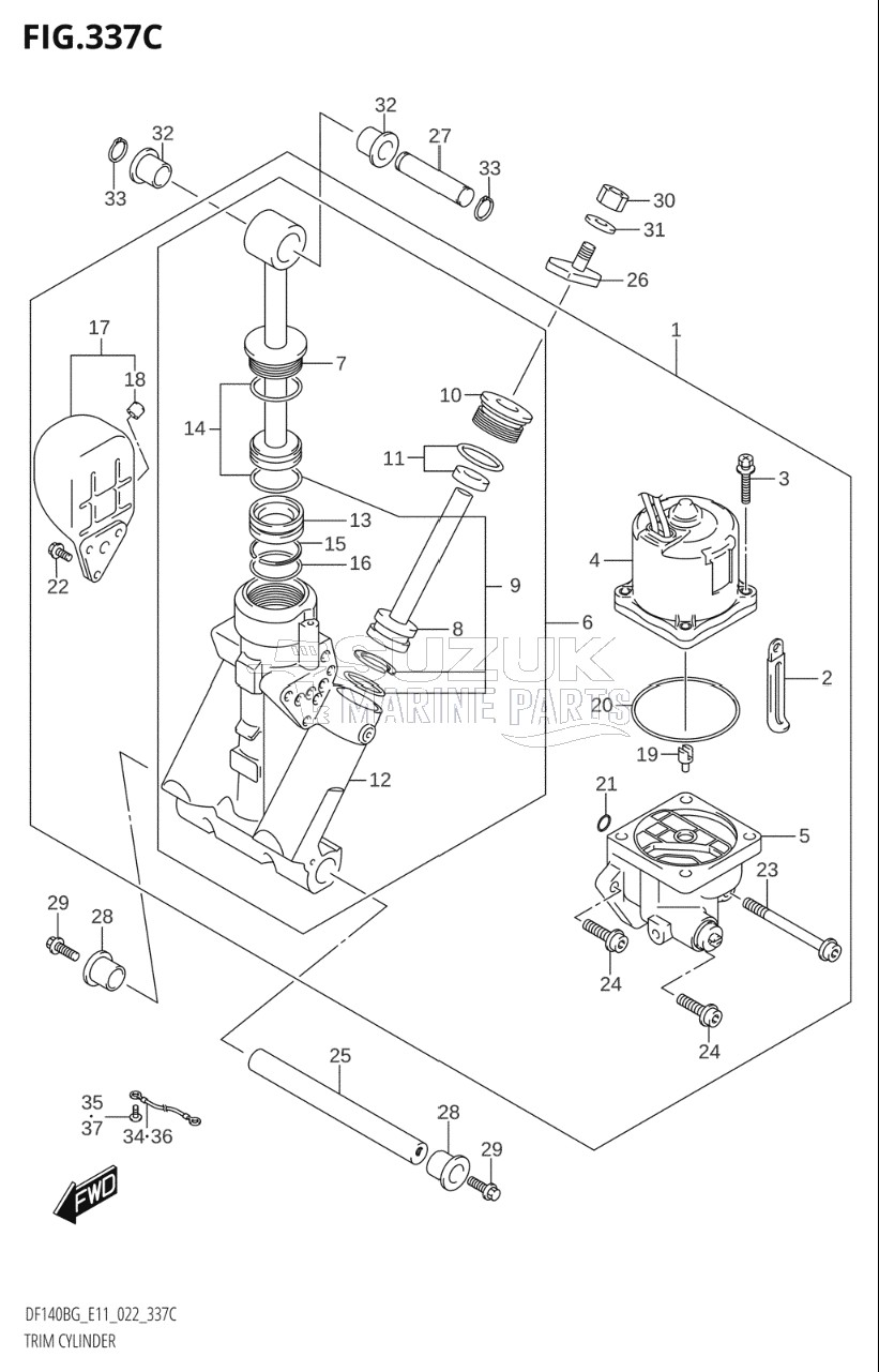 TRIM CYLINDER ((DF140BG,DF140BZG):E40)