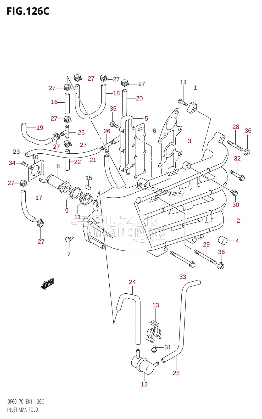 INLET MANIFOLD (DF70T:(X,Y))