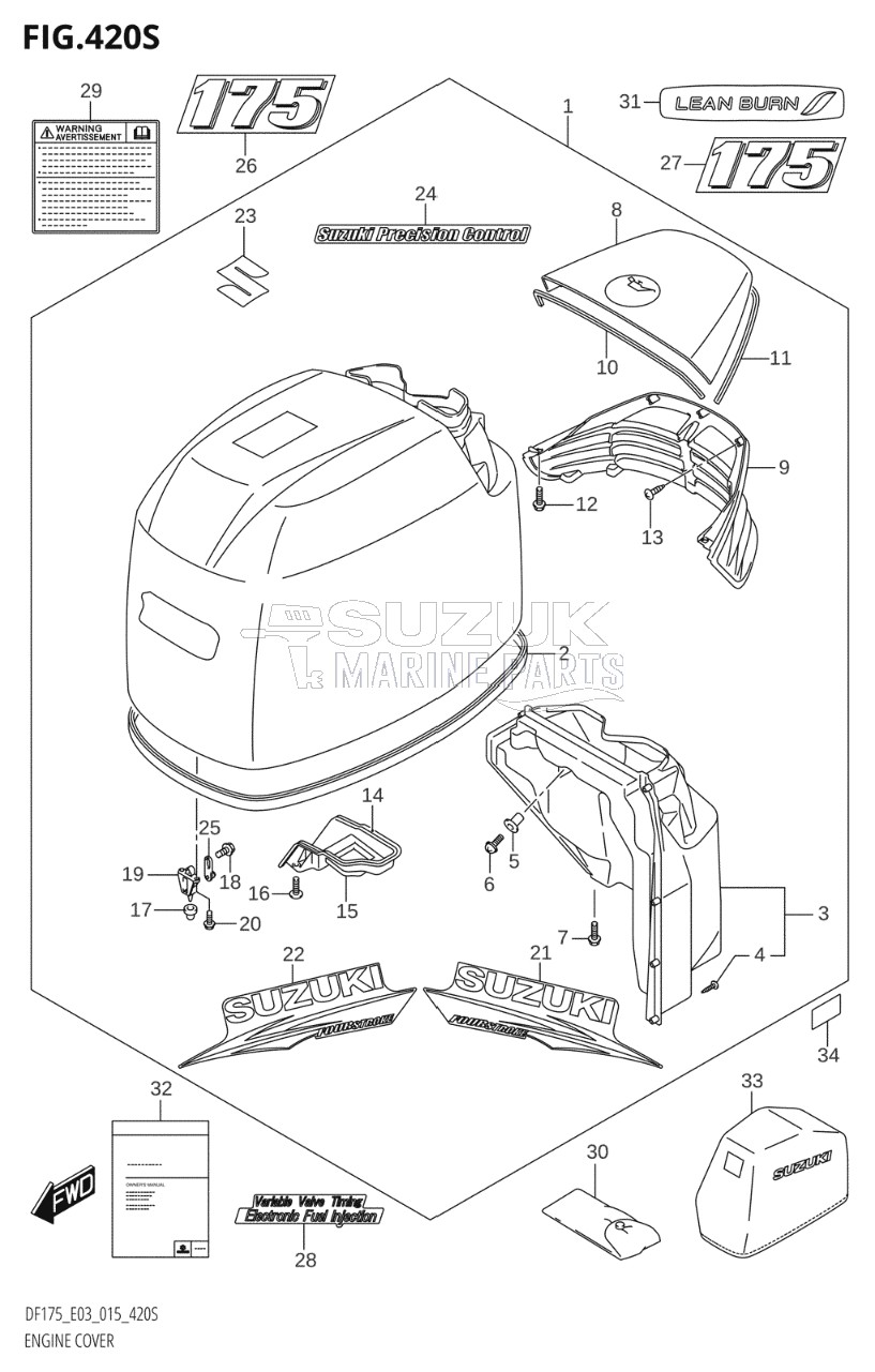 ENGINE COVER (DF175ZG:E03)