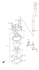 Outboard DF 150 drawing Water Pump