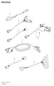 10003F-140001 (2021) 100hp E01-Gen. Export 1 (DF100AT) DF100A drawing OPT:HARNESS