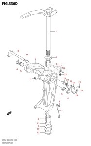 DF250Z From 25003Z-310001 (E03)  2013 drawing SWIVEL BRACKET (DF225Z:E03:(X-TRANSOM,XX-TRANSOM))