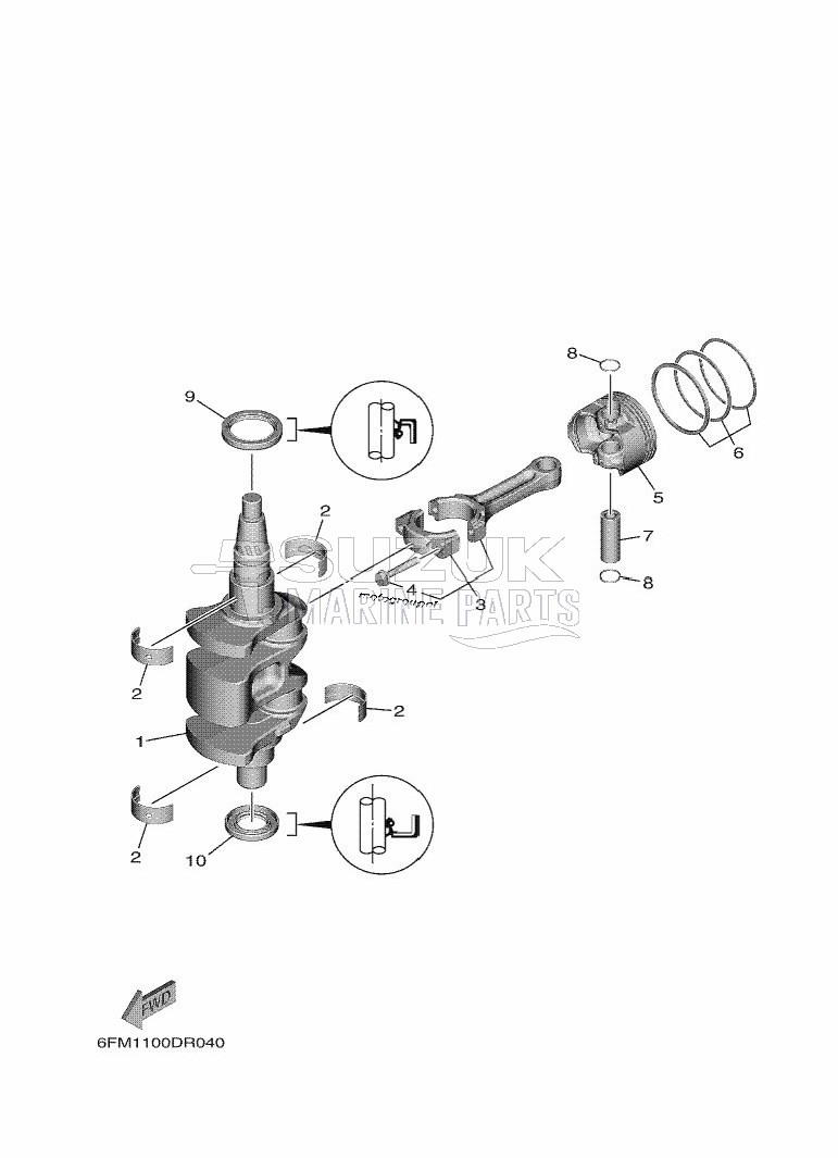 CRANKSHAFT--PISTON