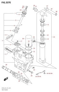 DF200Z From 20002Z-510001 (E01 E40)  2015 drawing TRIM CYLINDER (DF225T:E01:(X-TRANSOM,XX-TRANSOM))