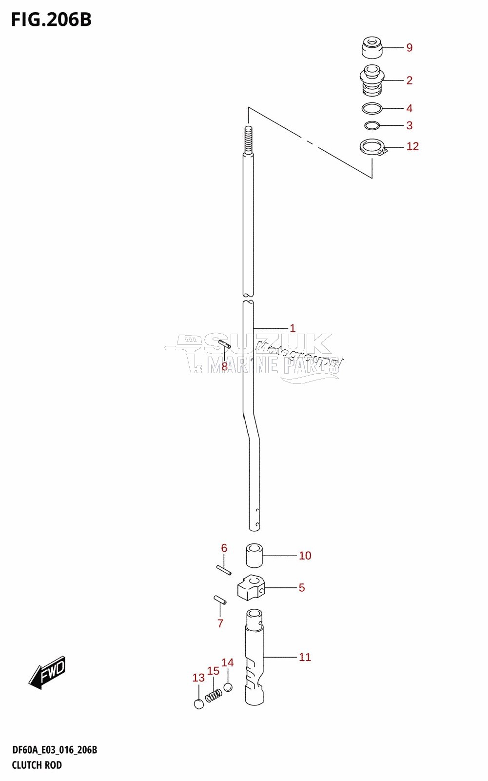 CLUTCH ROD (DF50A:E03)