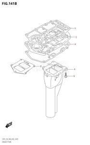 DT25 From 02503K-910001 (P36-)  2019 drawing EXHAUST TUBE (L-TRANSOM)