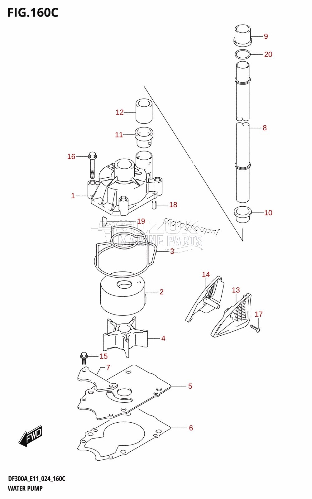 WATER PUMP ((DF300A,DF250A):E40)