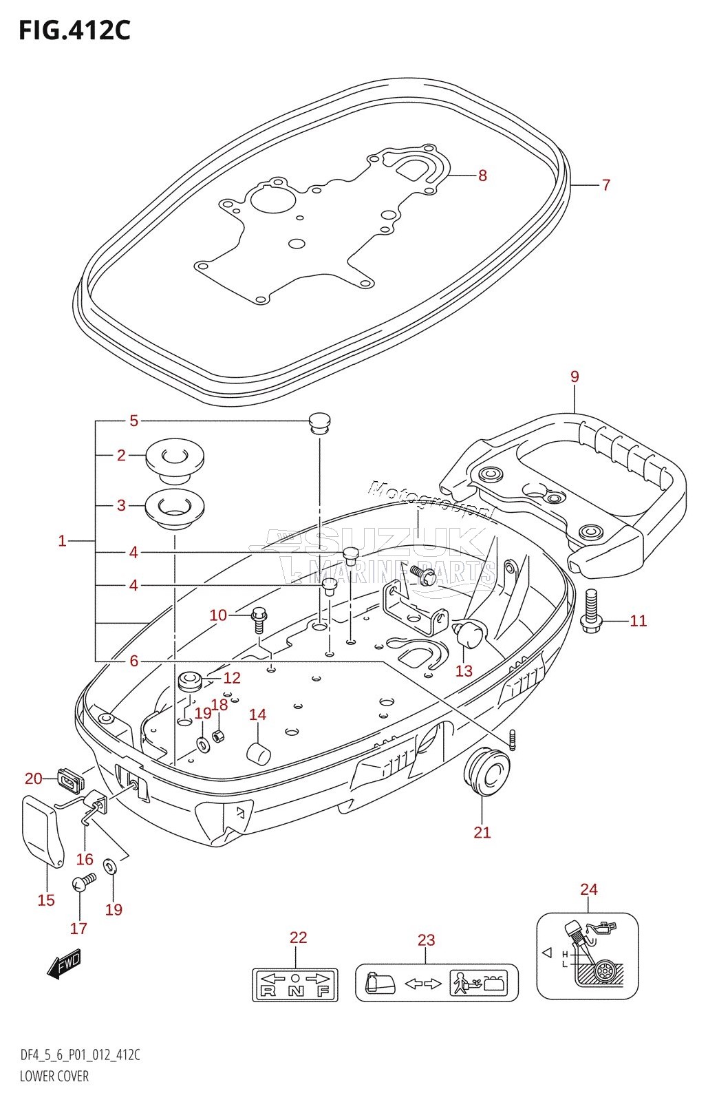 LOWER COVER (DF6:P01)