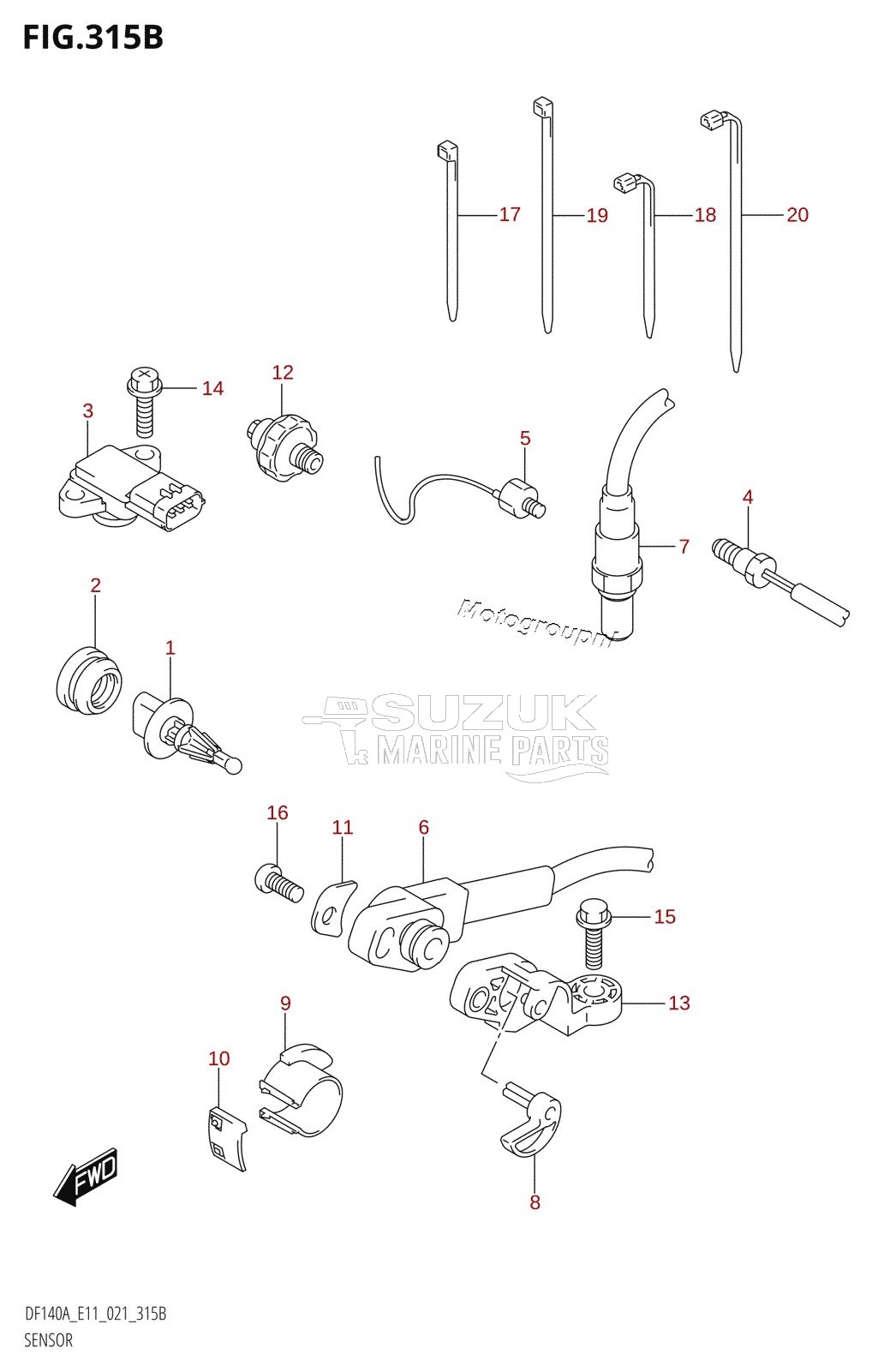 SENSOR (DF115AST,DF115AT,DF115AZ,DF140AT,DF140AZ)