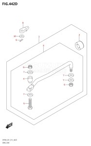 08002F-510001 (2005) 80hp E40 E01- (DF80A) DF80A drawing DRAG LINK (DF70ATH:E40)