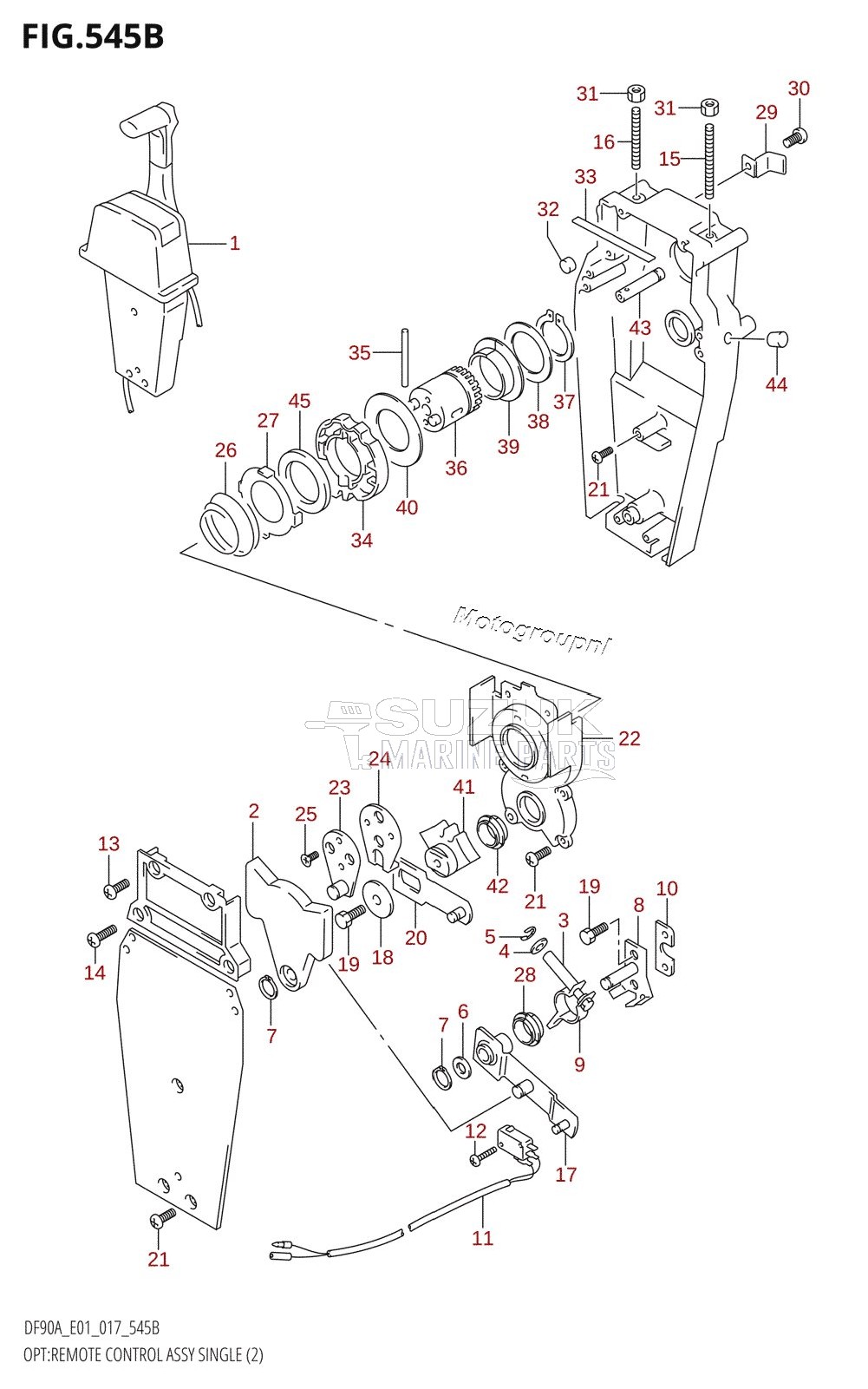 OPT:REMOTE CONTROL ASSY SINGLE (2) (DF70A:E40)