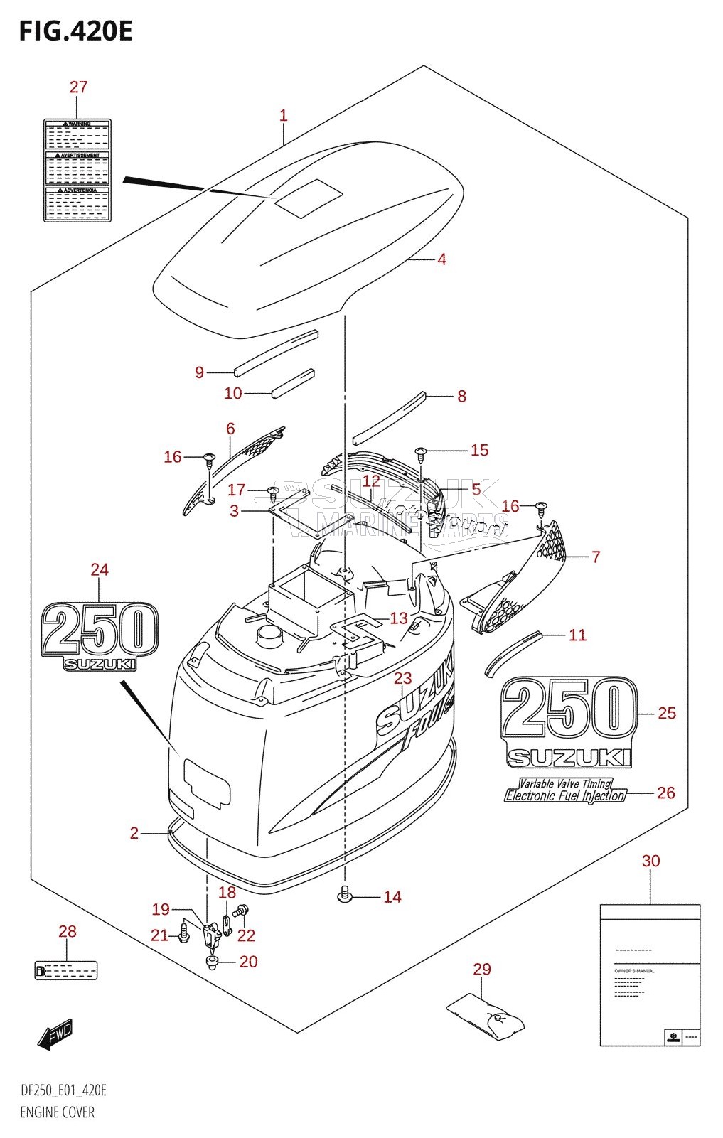 ENGINE COVER (DF250T,DF250Z)