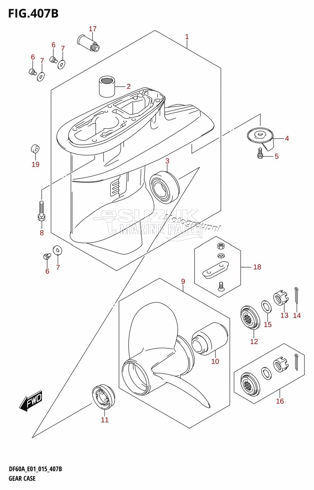 GEAR CASE (DF40AQH:E01)