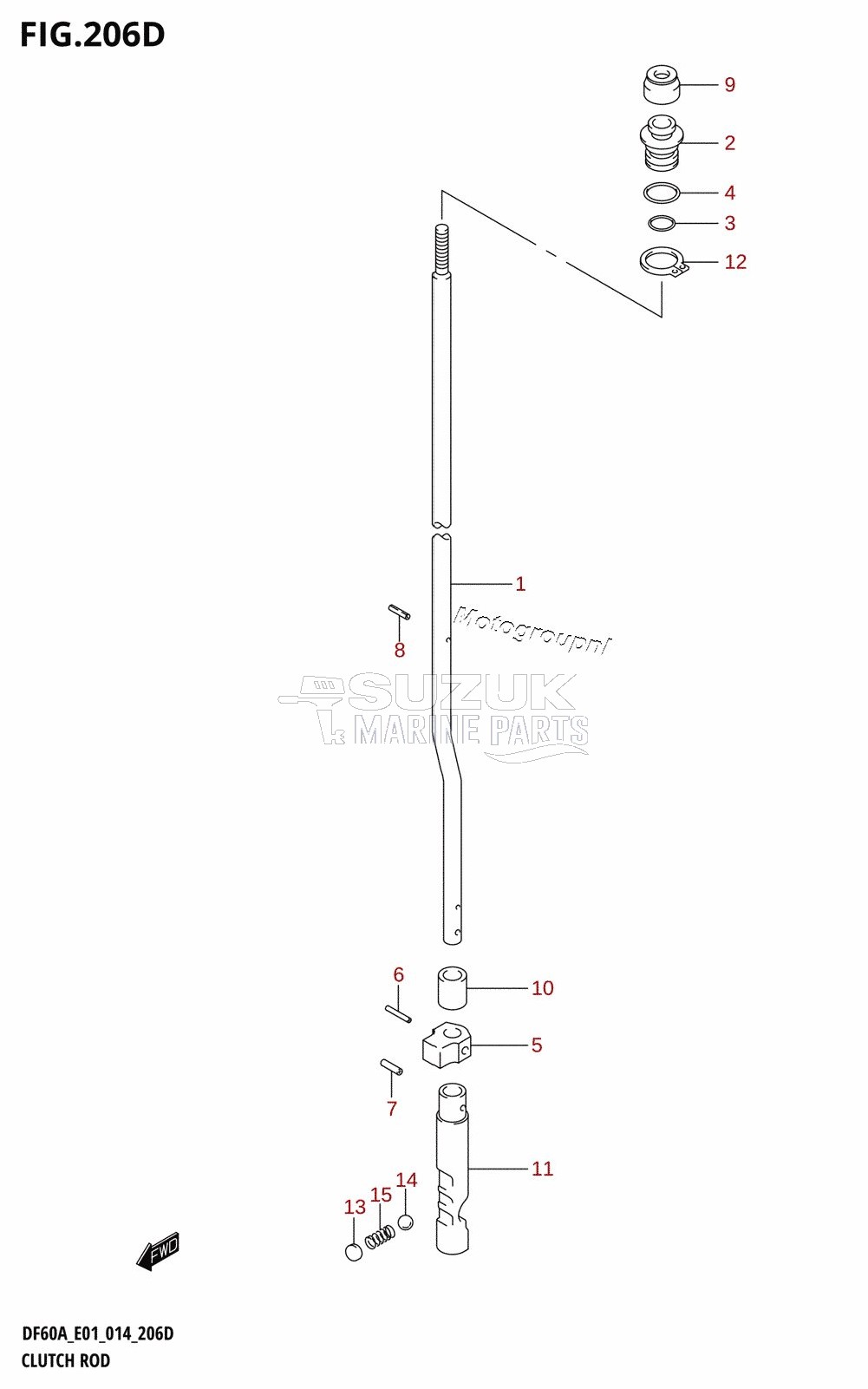 CLUTCH ROD (DF40AST:E34)