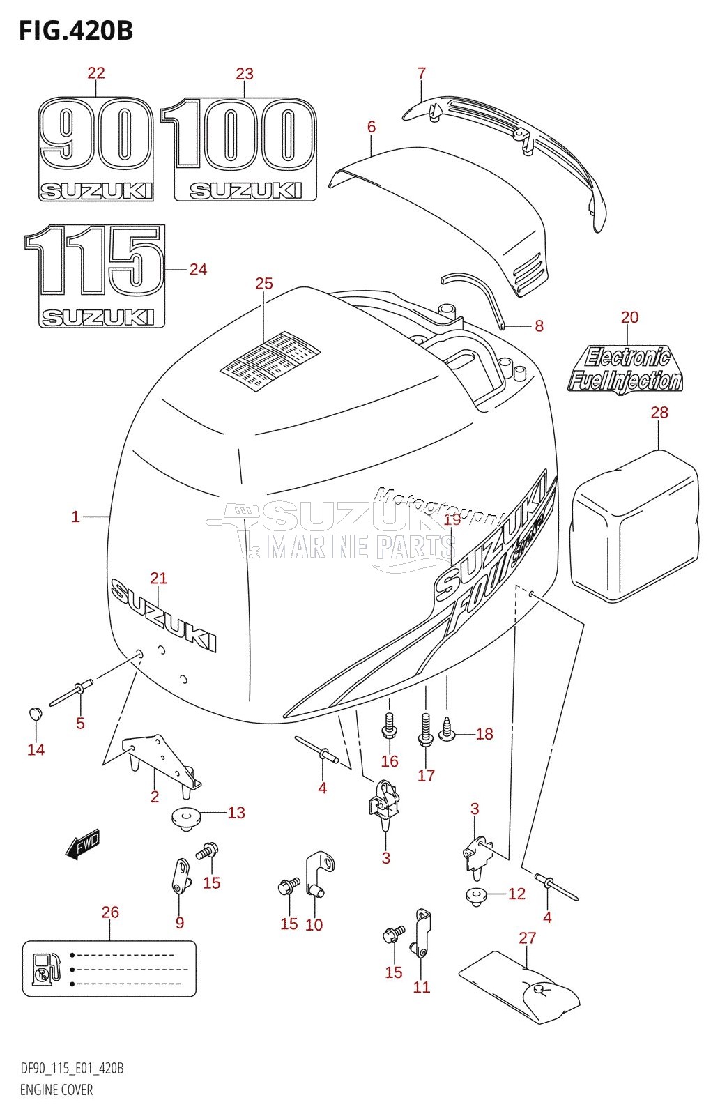 ENGINE COVER (K3,K4,K5,K6,K7,K8,K9)