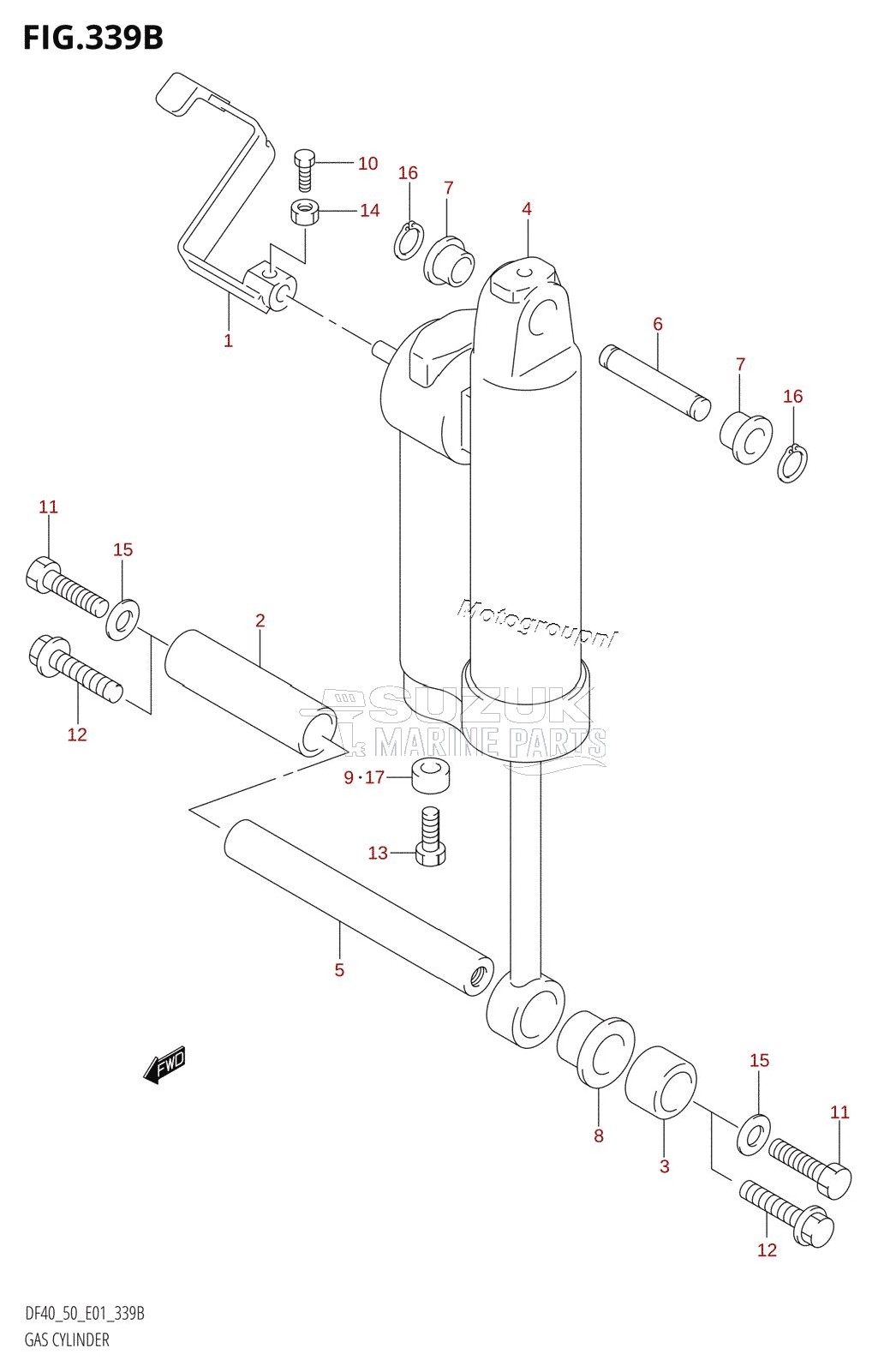 GAS CYLINDER ((DF40QH,DF50WQH):(K1,K2,K3,K4,K5,K6,K7,K8,K9,K10),DF50QH:(K1,K2,K10))